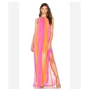Show Me Your MuMu Pink and Orange dress